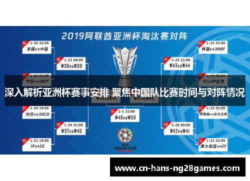 深入解析亚洲杯赛事安排 聚焦中国队比赛时间与对阵情况